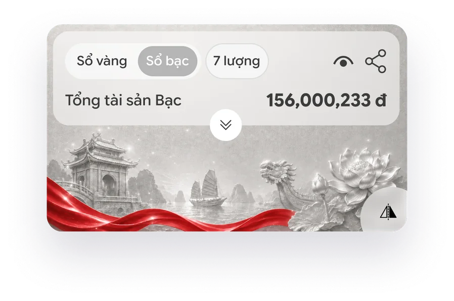 Thẻ tổng tài sản bạc theo số lượng nắm giữ